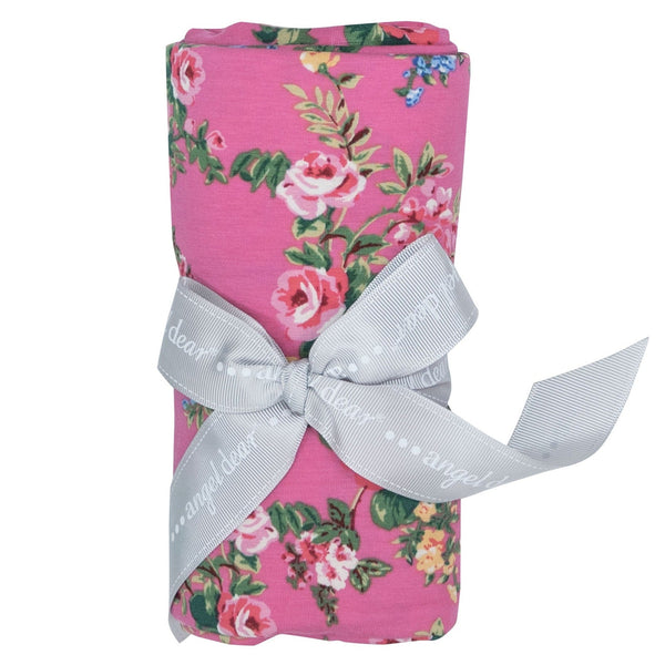 Angel Dear Dream Cottage Floral Swaddle Blanket Pink