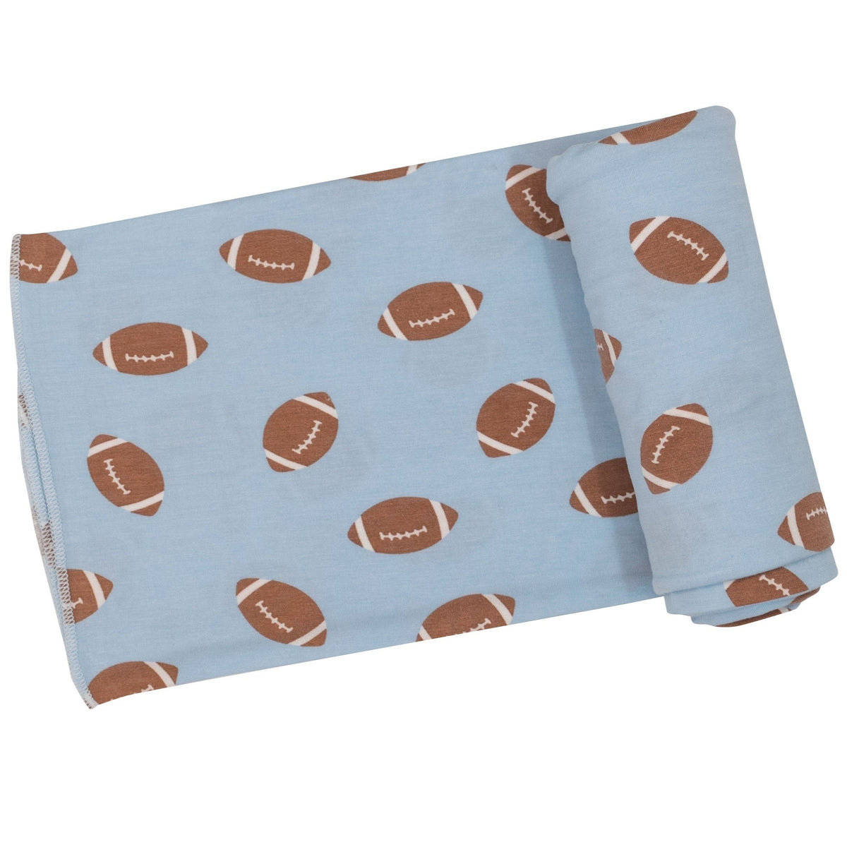 Angel Dear Football Blue Swaddle Blanket