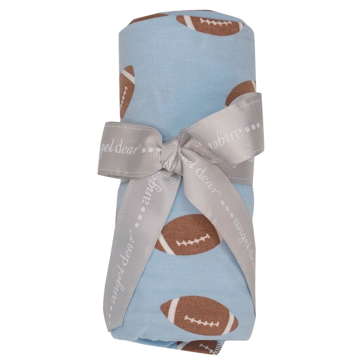 Angel Dear Football Blue Swaddle Blanket