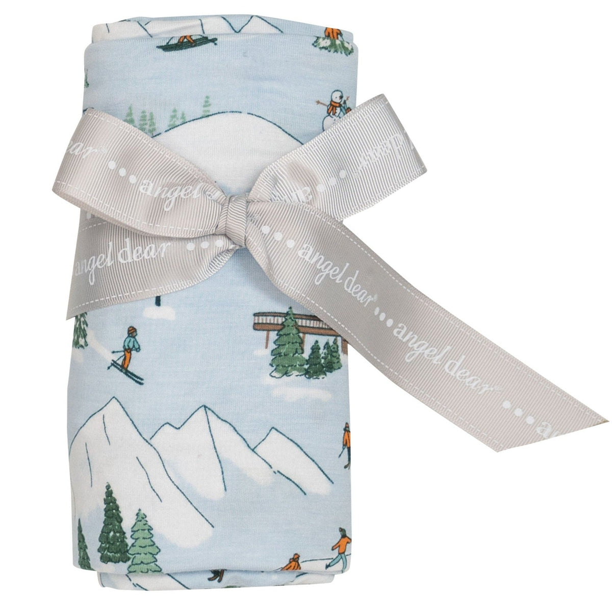 Angel Dear Winter Fun Skiing Swaddle Blanket