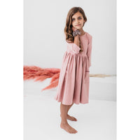 Mila & Rose 3/4 Sleeve Pocket Twirl Dress - Vintage Pink