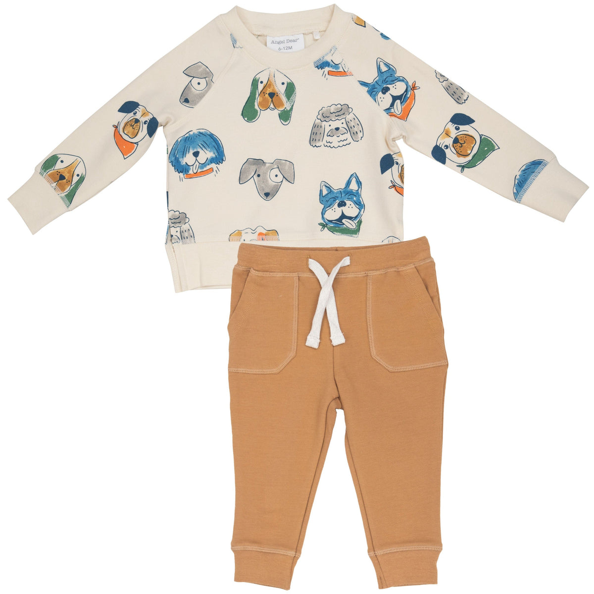 Angel Dear Furry Friends Raglan Sweatshirt and Jogger Set