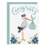 Love Light Paper Card - Stork Congrats Card