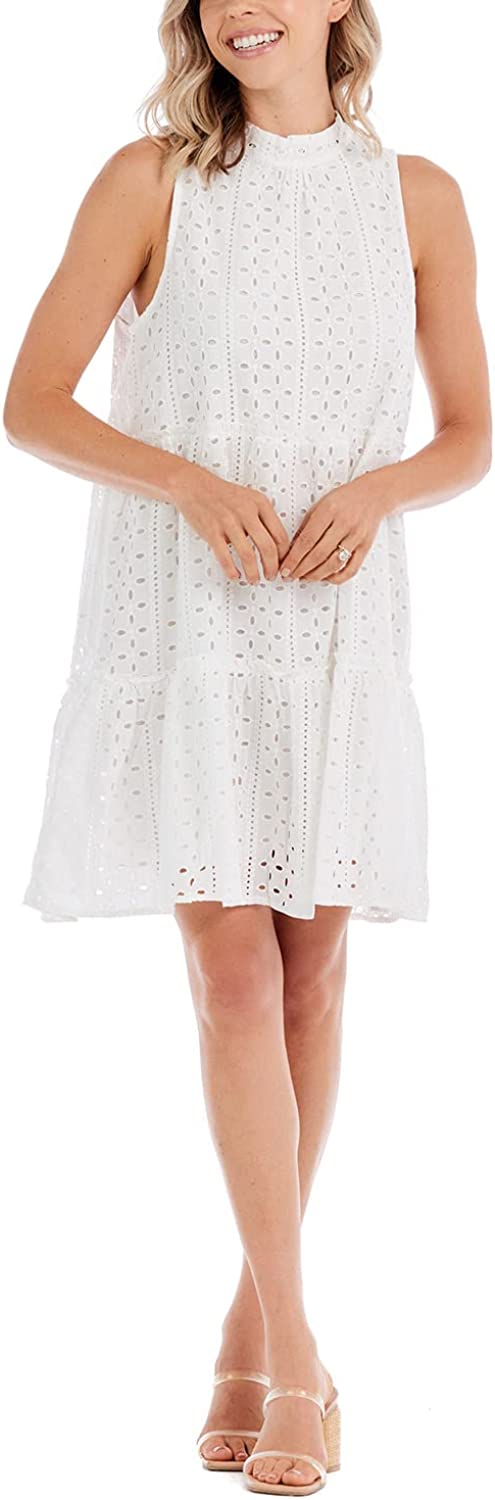 Mud Pie Biles White Eyelet Dress