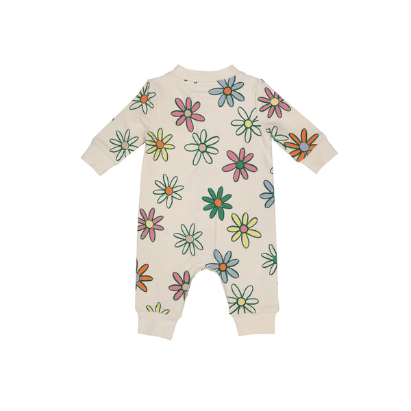 Angel Dear Painted Daisies Baseball Collar Romper