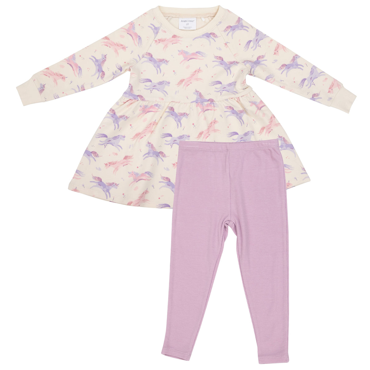 Angel Dear Dreamy Unicorns Raglan Dress & Rib Legging