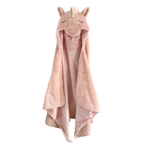 Mon Ami Designs 'ULIANA' PLUSH UNICORN HOODED BLANKET