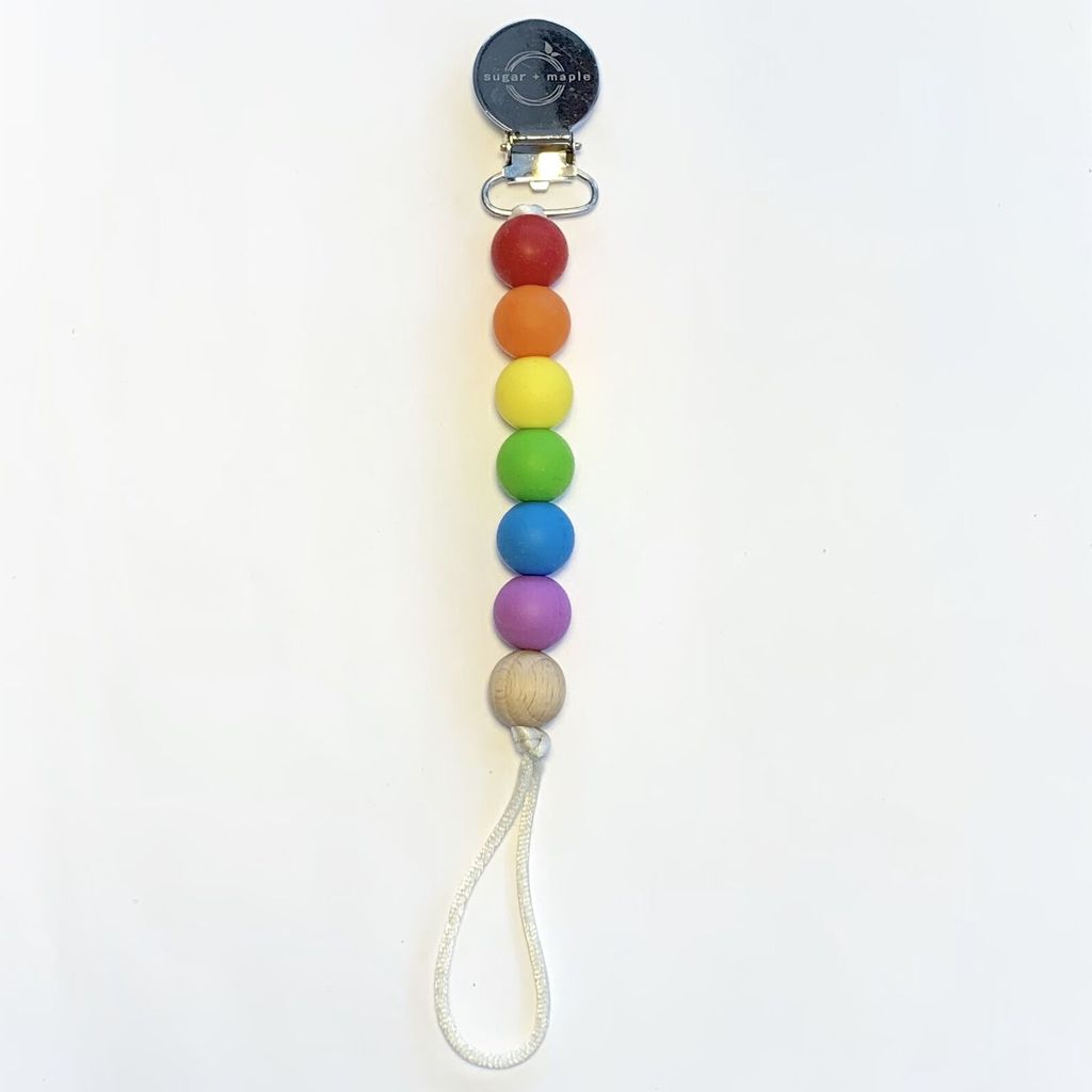 Sugar + Maple Paci & Teether Clip