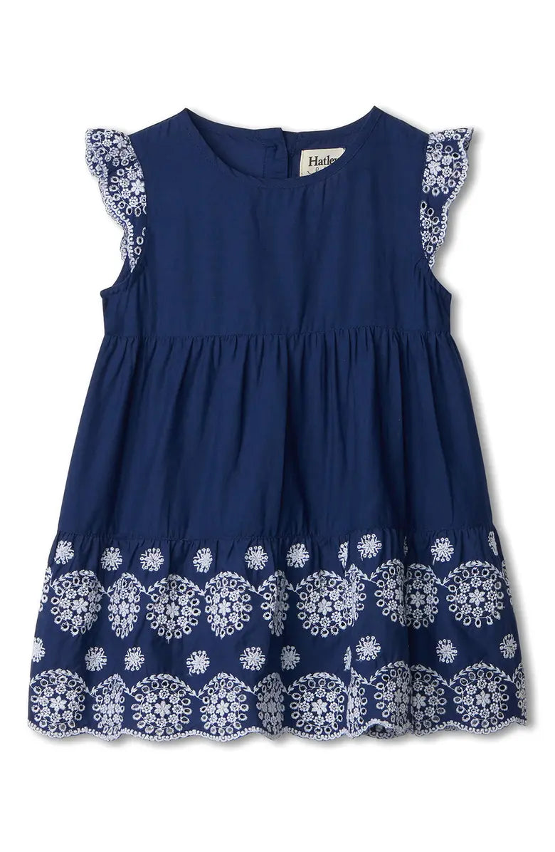 Hatley Navy baby Scallop Edge Dress