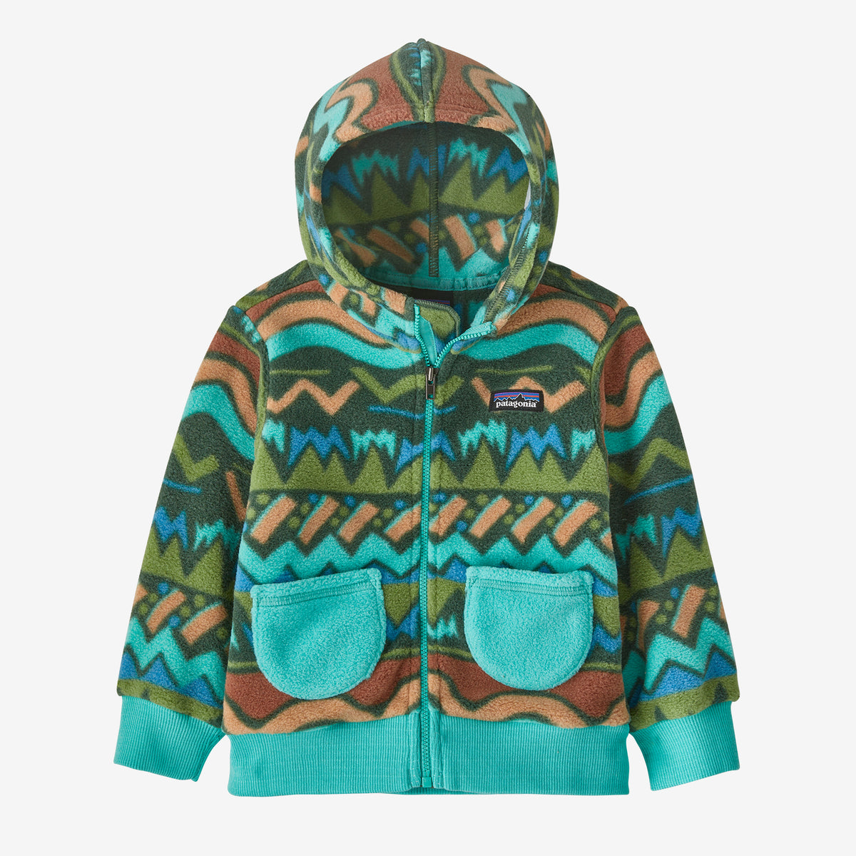 Patagonia Baby Synchilla Fleece Cardigan - Lofoten Geo: Fresh Teal