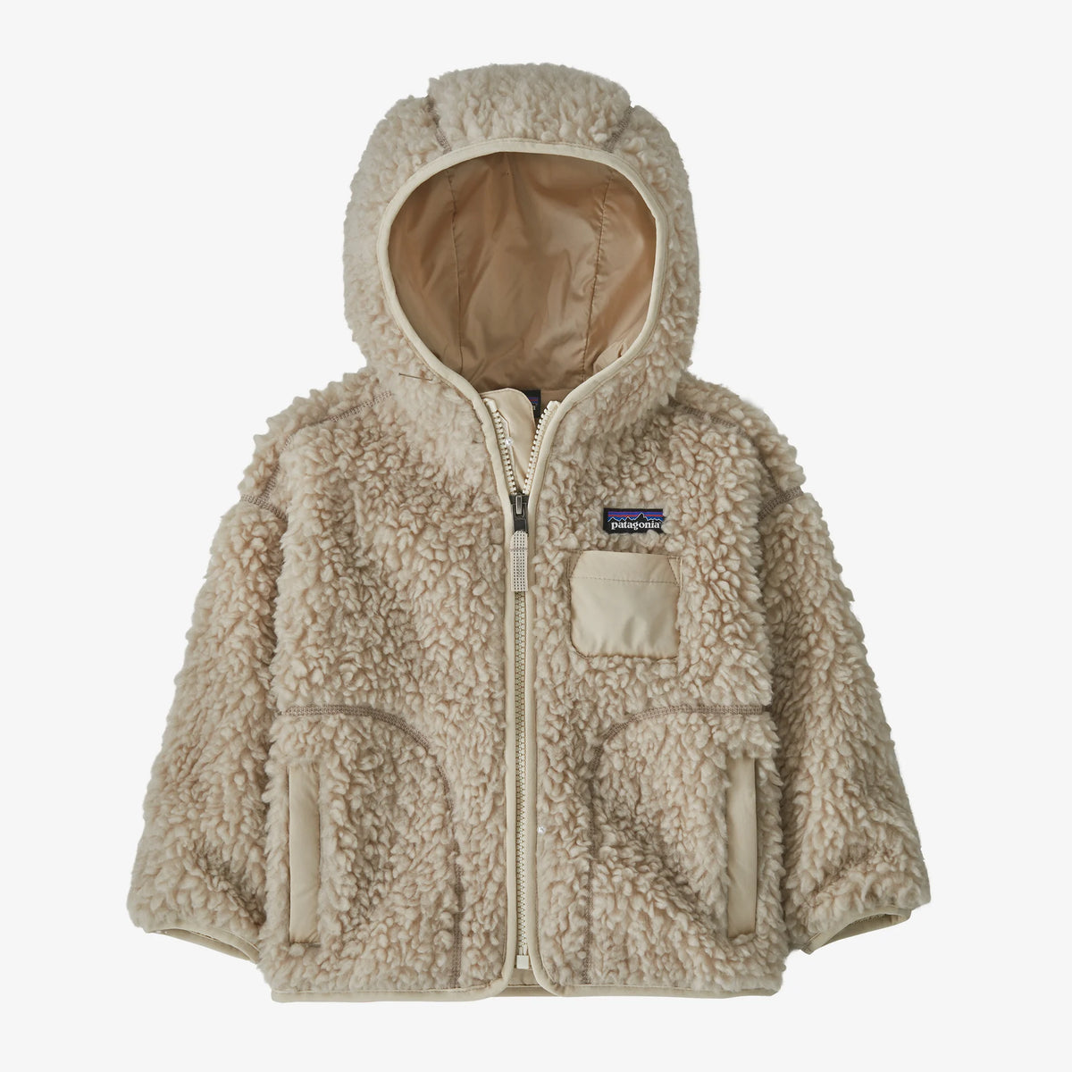 Patagonia Baby Retro-X Fleece Hoody - Natural w/Natural