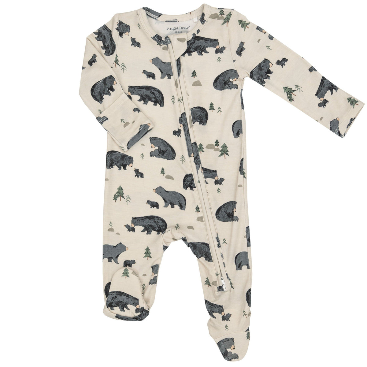 Angel Dear Black Bear 2-Way Zipper Footie