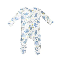 Angel Dear 2 way zipper footie- Blue Dino