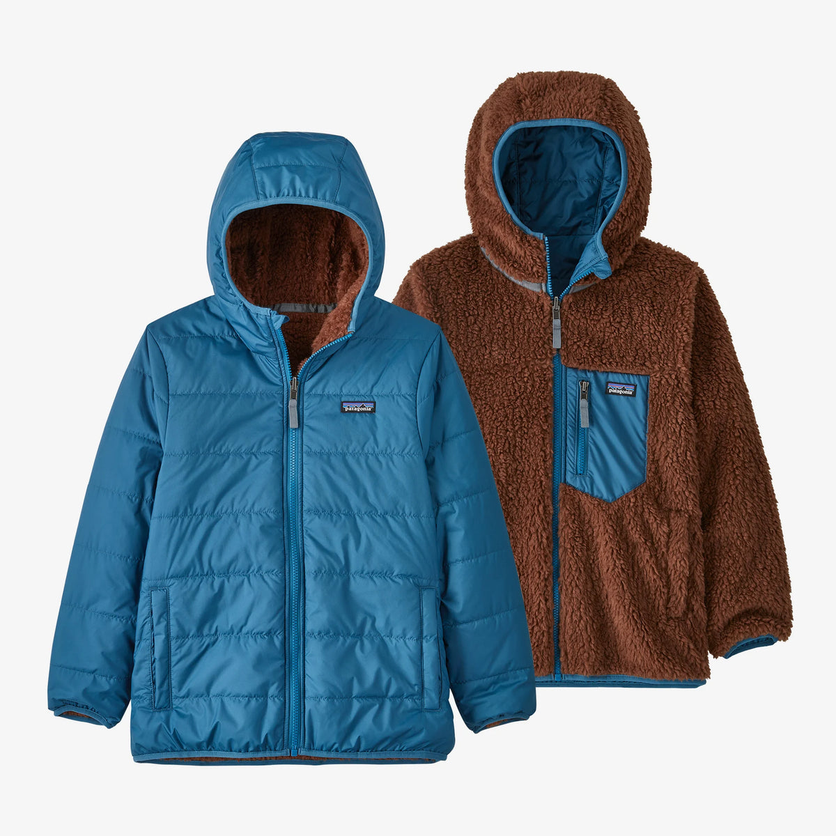 Patagonia Kids' Reversible Ready Freddy Hoody - Wavy Blue