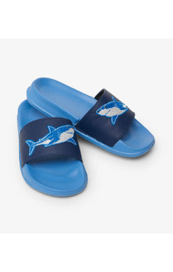 Hatley Slide on Sandals - Deep Sea Sharks