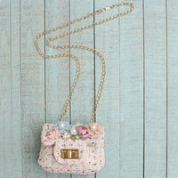 Sparkle Sisters Tweed Flower Purse