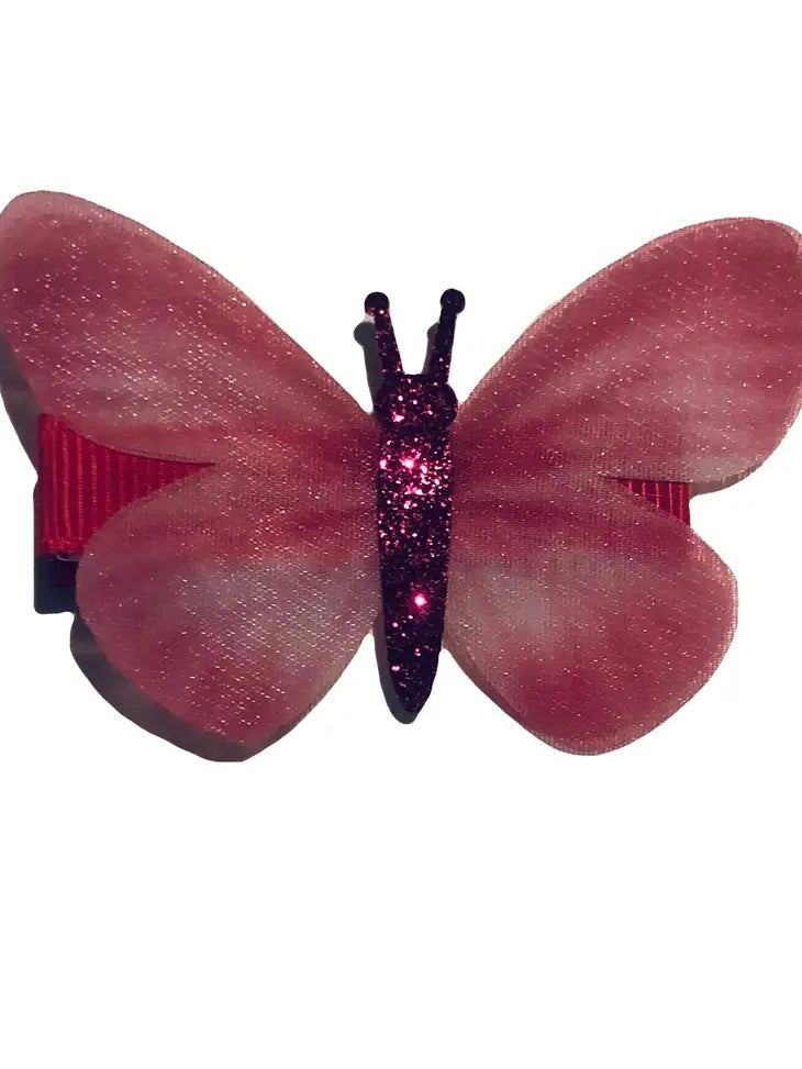 Sparkle Sisters Silk Butterflies Hair Clips