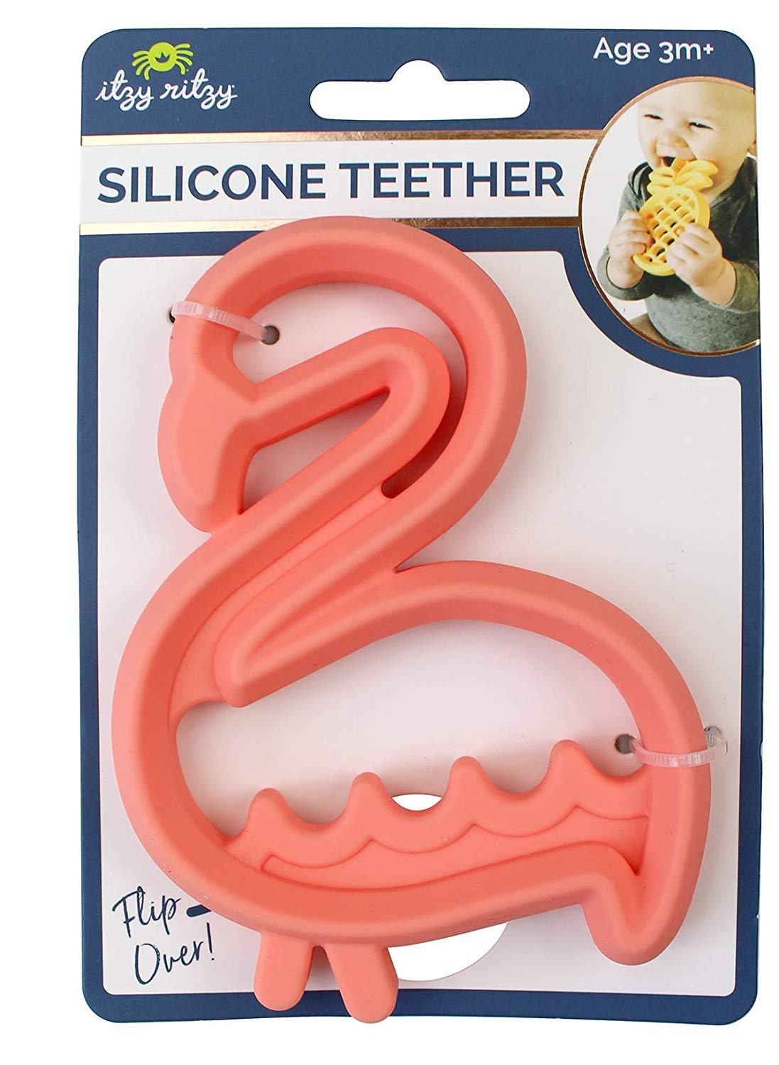 Itzy Ritzy Teething Happens Silicone Teether Flamingo