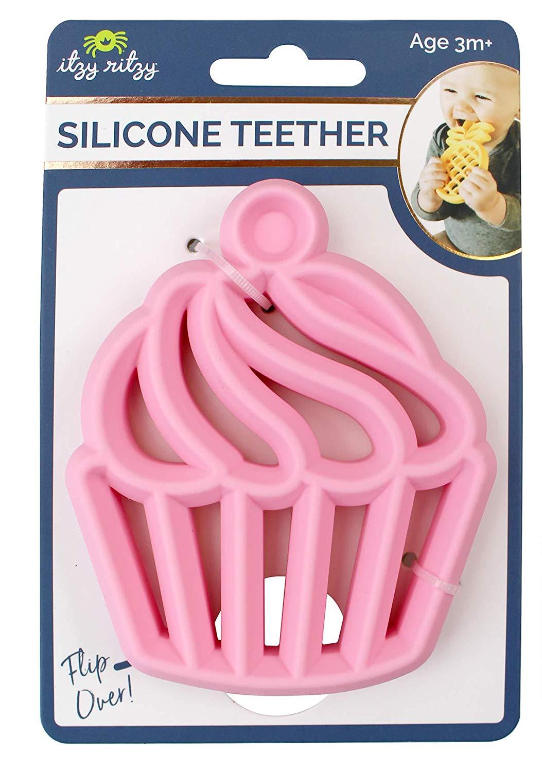 Itzy Ritzy Teething Happens Silicone Teether Cupcake