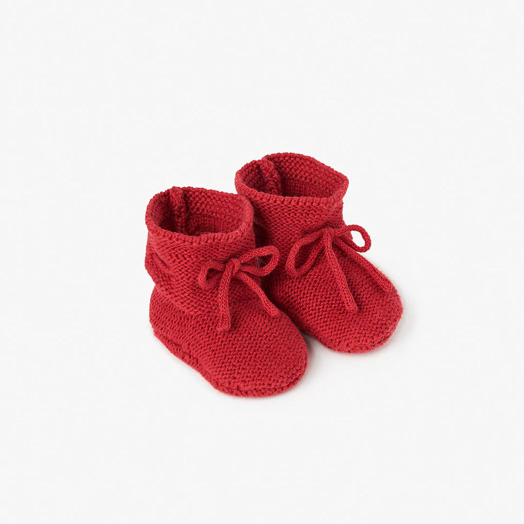 Elegant Baby - Garter Booties Red