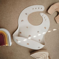 Mushie Silicone Baby Bib (Rainbows)