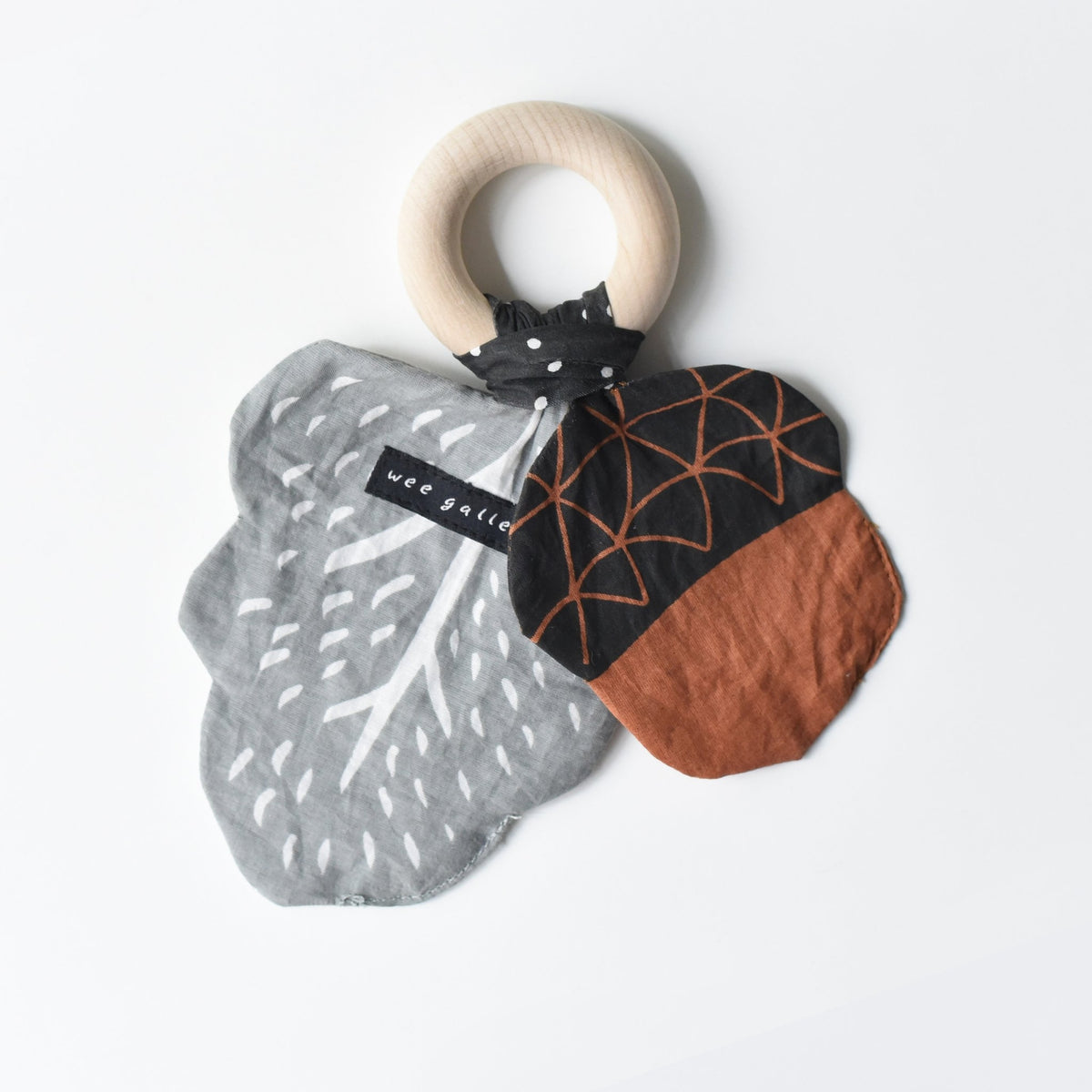 Wee Gallery Crinkle Teether - Acorn