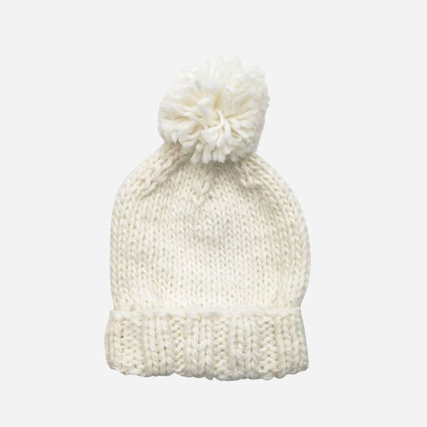 The Blueberry Hill Single Pom Beanie - Cream