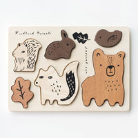 Wee Gallery Wooden Tray Puzzle - Woodland Animals - 2nd Edition