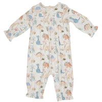 Angel Dear Soft Dinos Smocked Romper