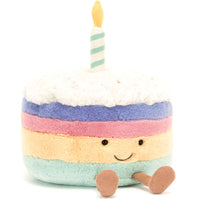 Jellycat Amuseable Rainbow Birthday Cake Medium