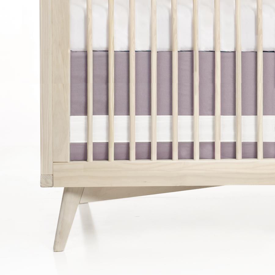 Oilo Solid Crib Skirt - Lavender