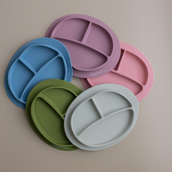 Baby Bar & Co Sili Suction Plates - Slate