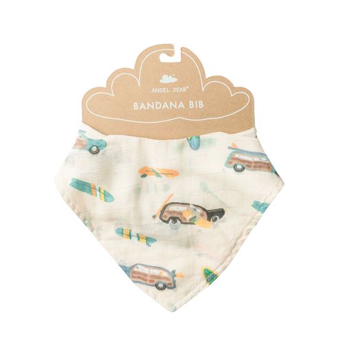 Angel Dear Bamboo Bib- Woody Surf Sharks