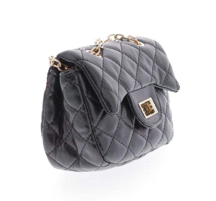 Doe a Dear Black Diamond Quilted Cross Body Bag