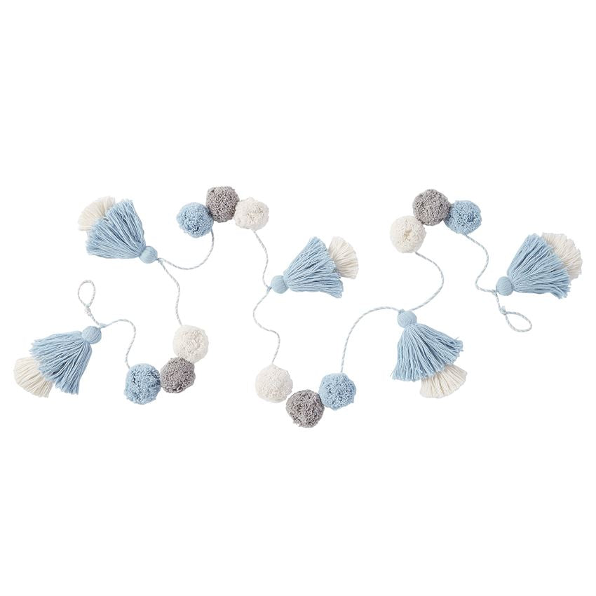 Mud Pie Blue Pom Garland