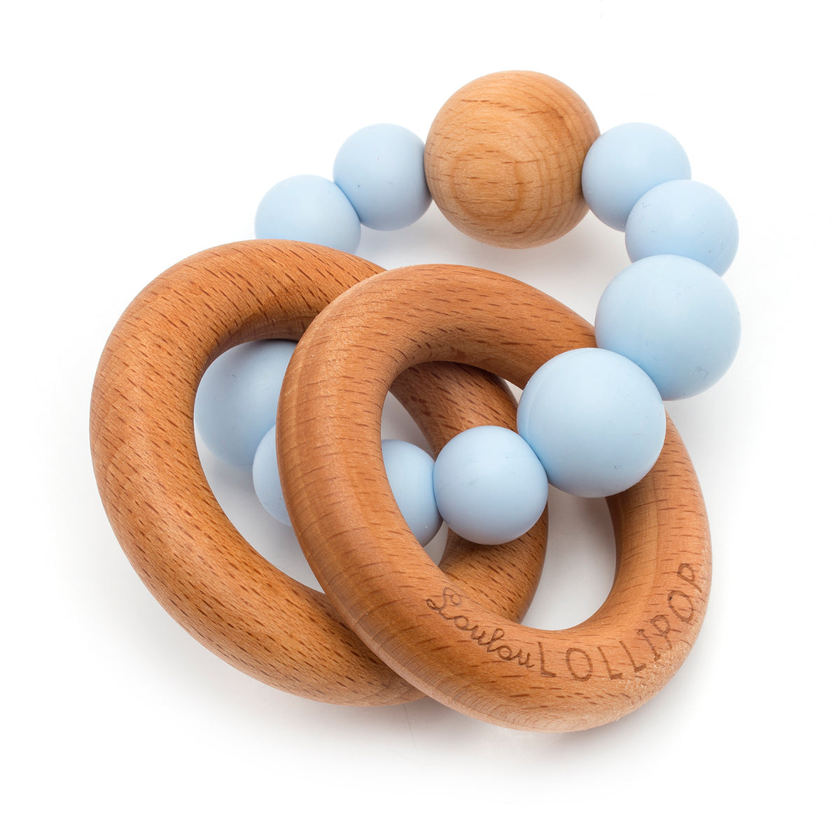 Loulou Lollipop Bubble Wood + Silicone Teether