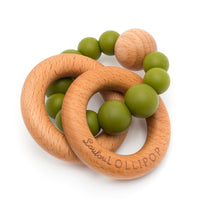 Loulou Lollipop Bubble Wood + Silicone Teether