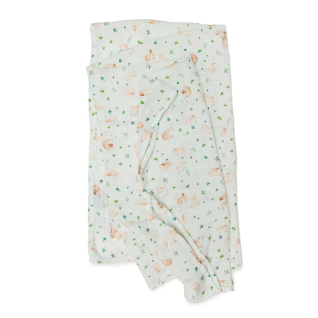 Loulou Lollipop Muslin Swaddle - Bunny Meadow