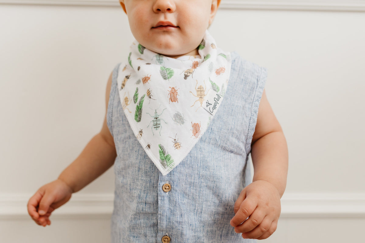 Copper Pearl Baby Bandana Bibs | Peanut