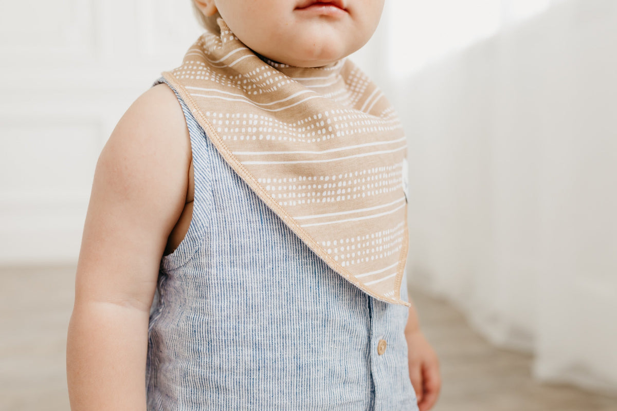 Copper Pearl Baby Bandana Bibs | Peanut