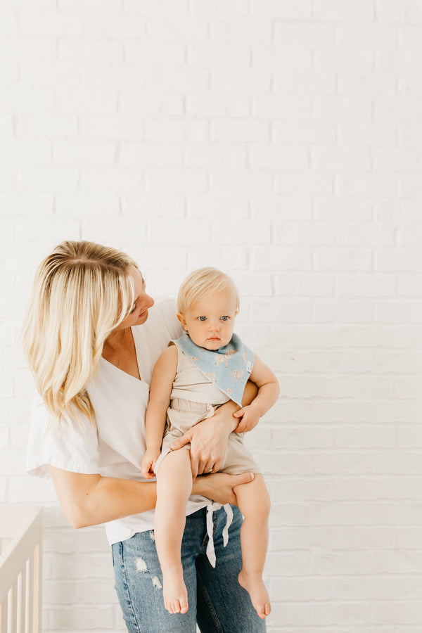 Copper Pearl Baby Bandana Bibs | Peanut