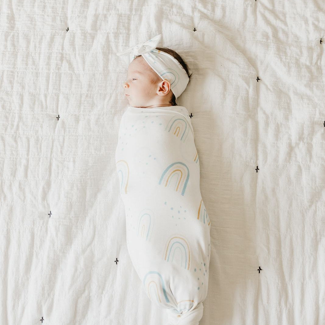 Copper Pearl Knit Swaddle Blanket | Skye