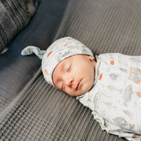 Copper Pearl Knit Swaddle Blanket | Trout