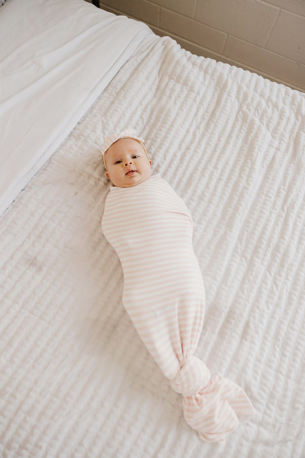 Copper Pearl Knit Swaddle Blanket | Winnie