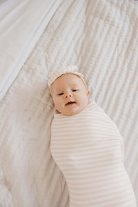 Copper Pearl Knit Swaddle Blanket | Winnie