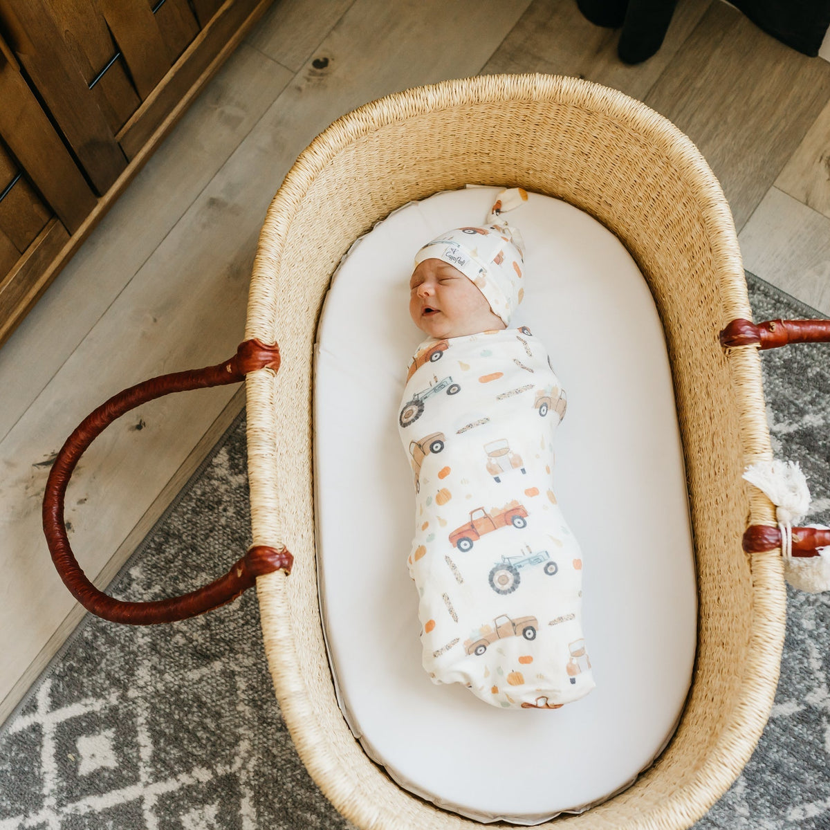 Copper Pearl Knit Swaddle Blanket | Hayride