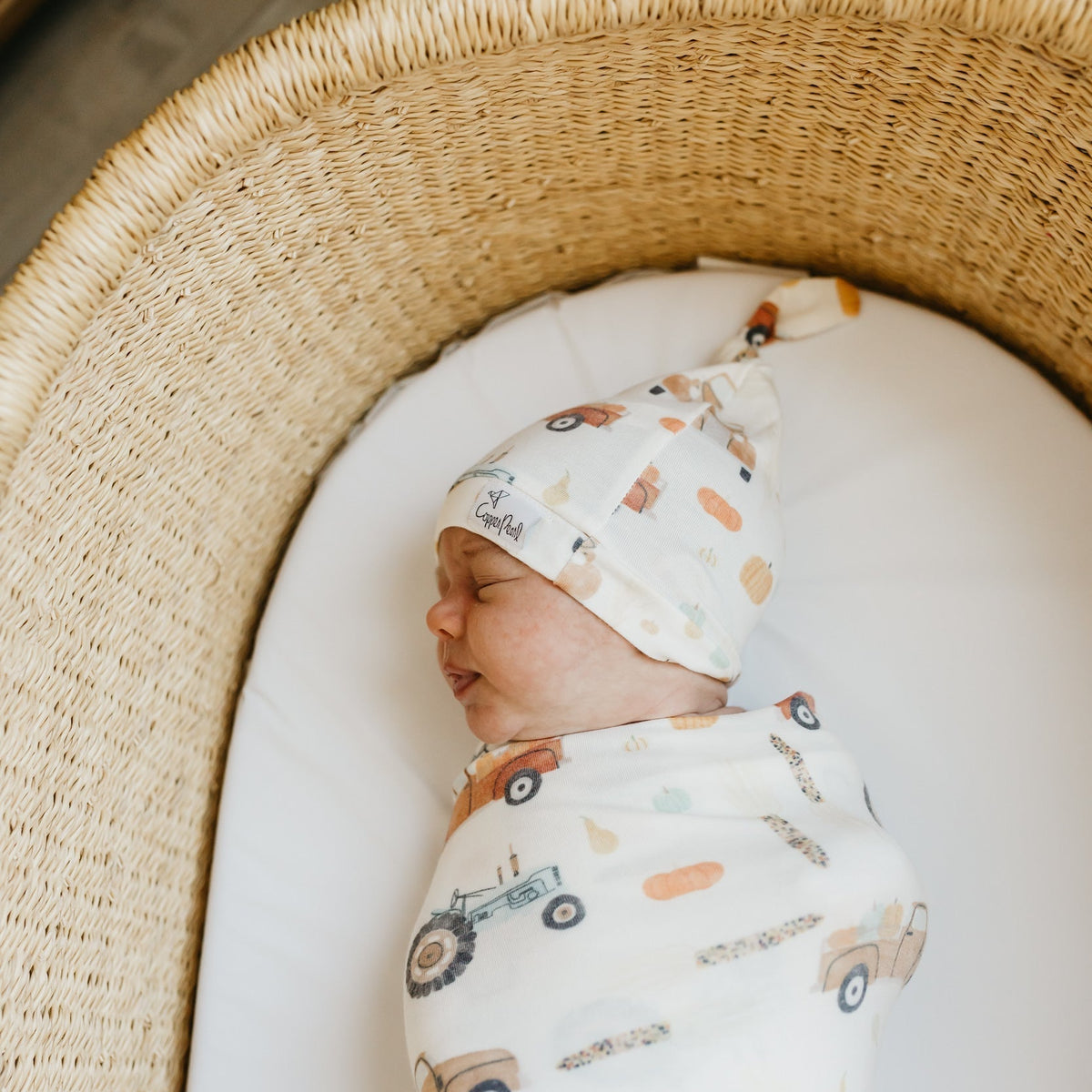 Copper Pearl Knit Swaddle Blanket | Hayride