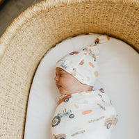 Copper Pearl Knit Swaddle Blanket | Hayride