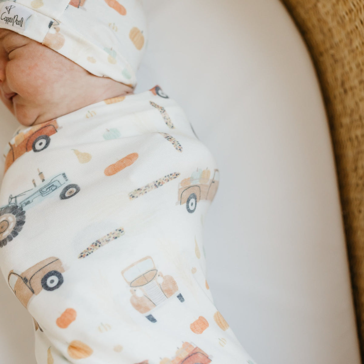 Copper Pearl Knit Swaddle Blanket | Hayride