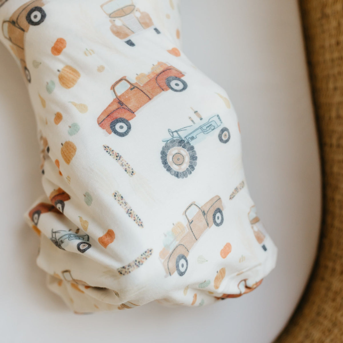 Copper Pearl Knit Swaddle Blanket | Hayride